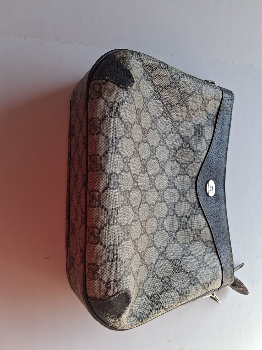 Gucci Brown/Beige Monogram Cosmetic Case Crossbody